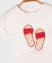 Tee-shirt manches courtes avec motif et volants bébé fille[MISSING]